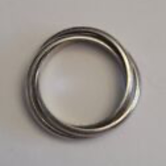 ESTATE 14KT White Gold 5.8 Grams Russian Wedding Ring Rolling Size 7 - Picture 3 of 7